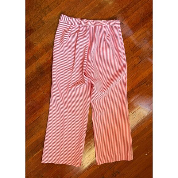 Vintage 70’s Jack Winter Red White Striped Outfit Blouse Pant Set Large Holiday - Picture 7 of 8